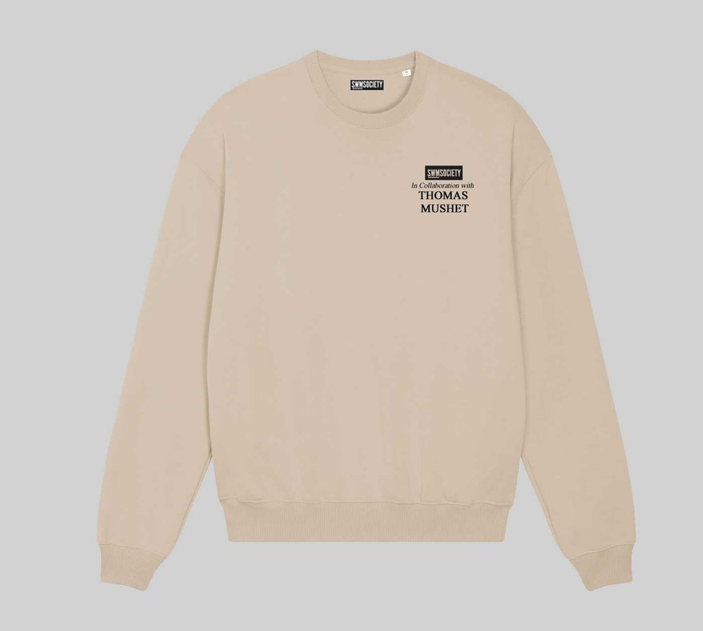 SwmSociety x  Thomas Mushet - Art Needs More Conscience Oversize Sweatshirt