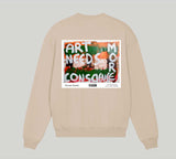 SwmSociety x  Thomas Mushet - Art Needs More Conscience Oversize Sweatshirt